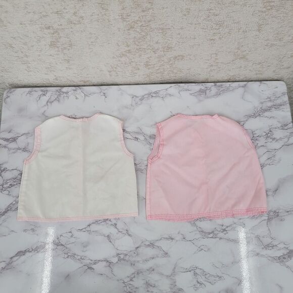 Samson Brothers Jhablas Summer Diaper Shirts Lot of 2 Newborn Vintage Girls - Picture 8 of 11